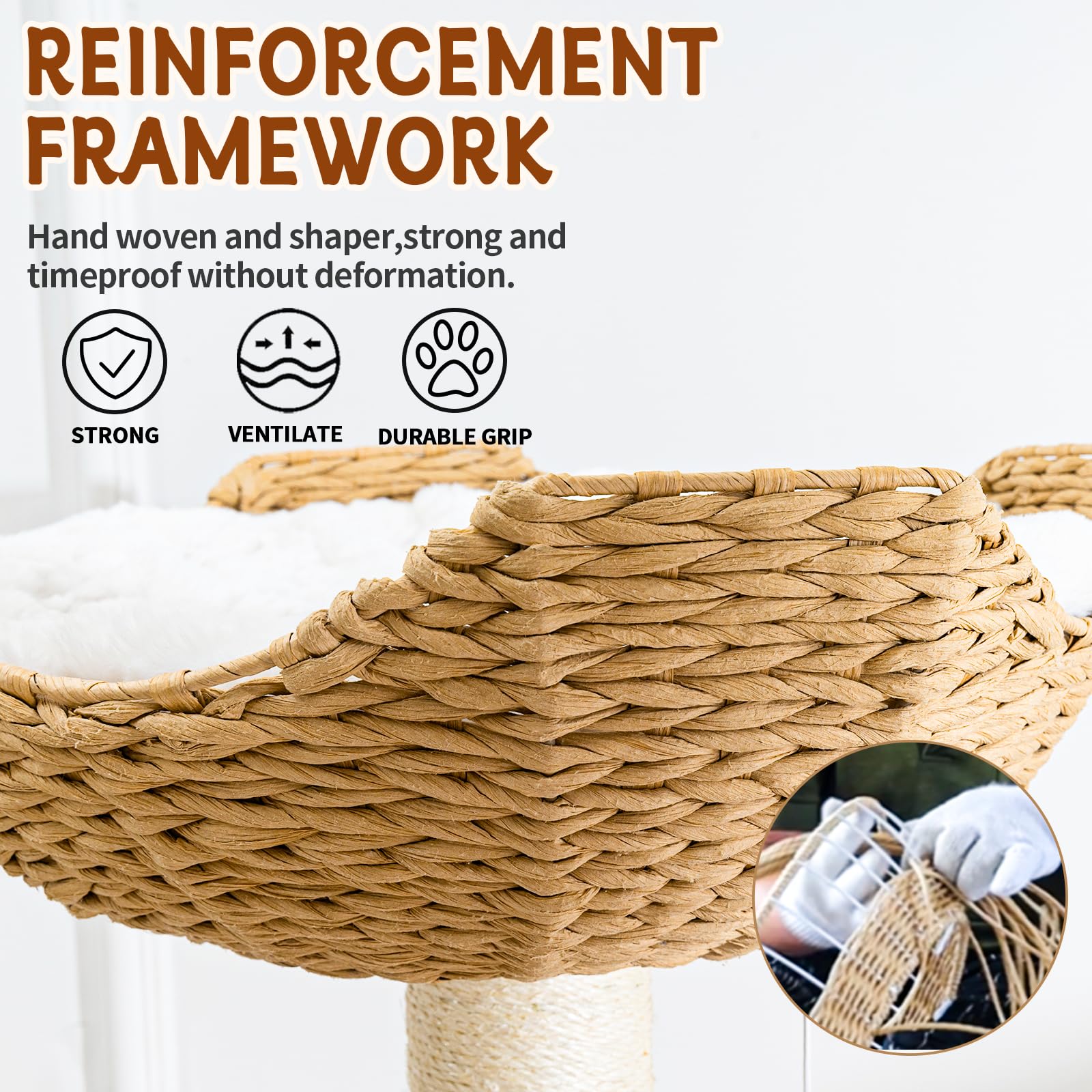 SHODMI 8cm sisal posts offer durable paw-scratching