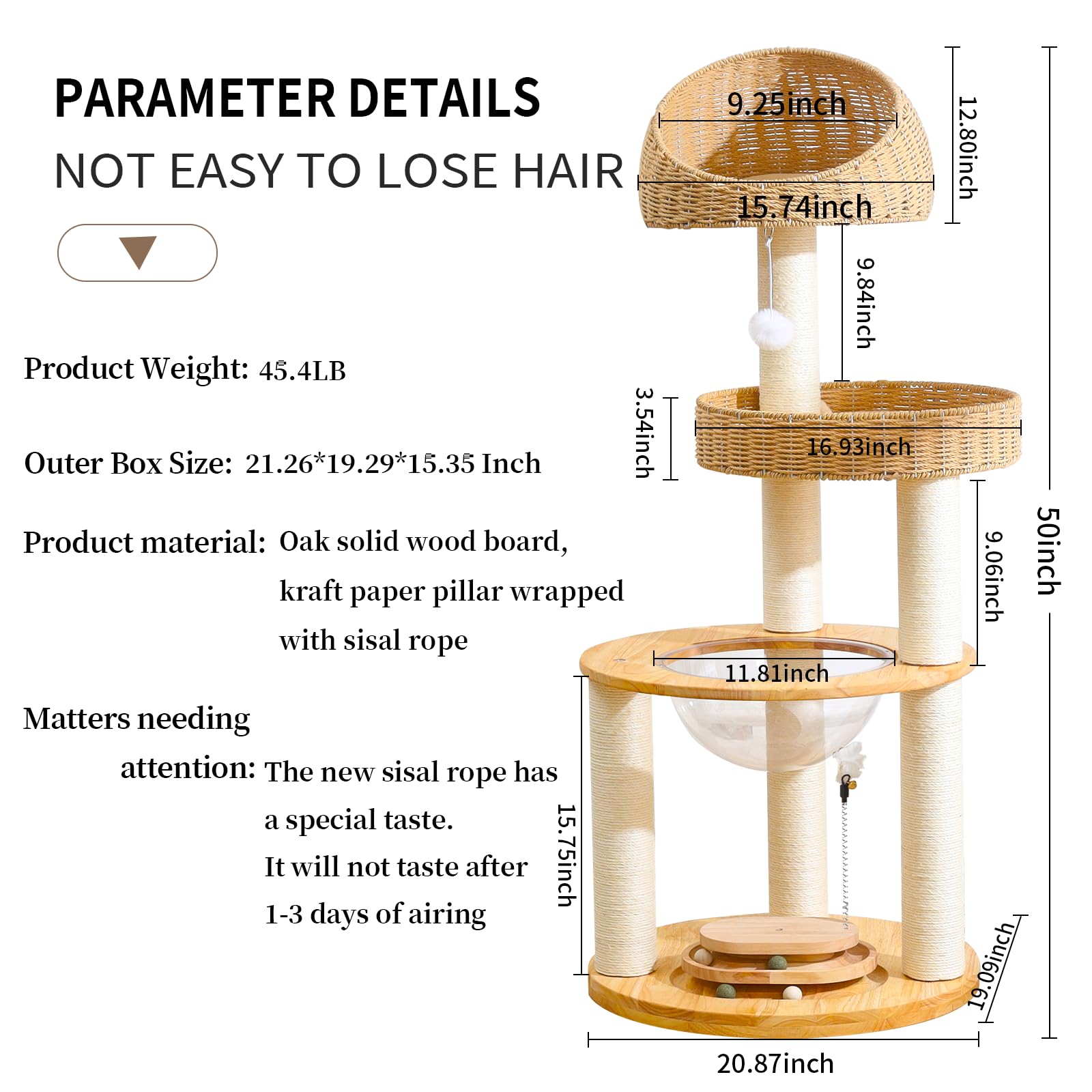 SHODMI Large Cat Tree Nordic design complements modern home decor and climbing fun.