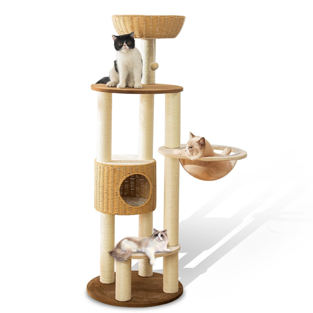 SHODMI modern cat tree baseplate—sturdy foundation for large cats' daily activity.