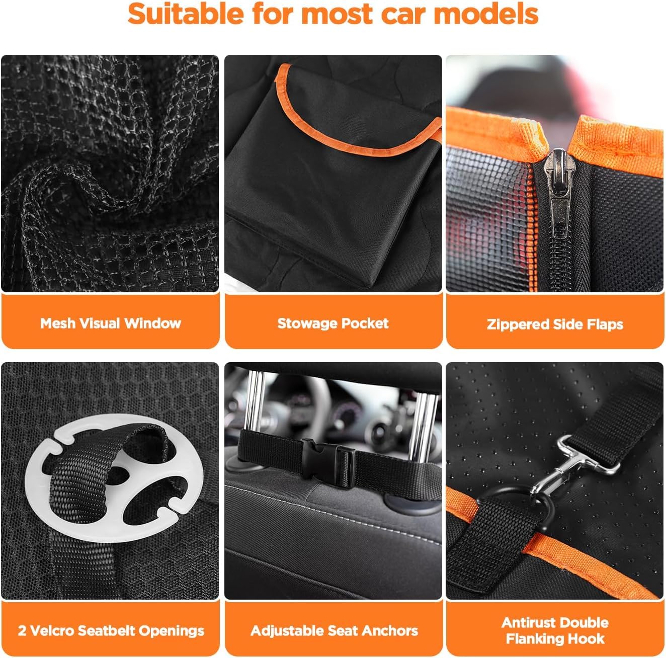 Shodu anti-slip bottom with seat anchors minimizes movement during braking.