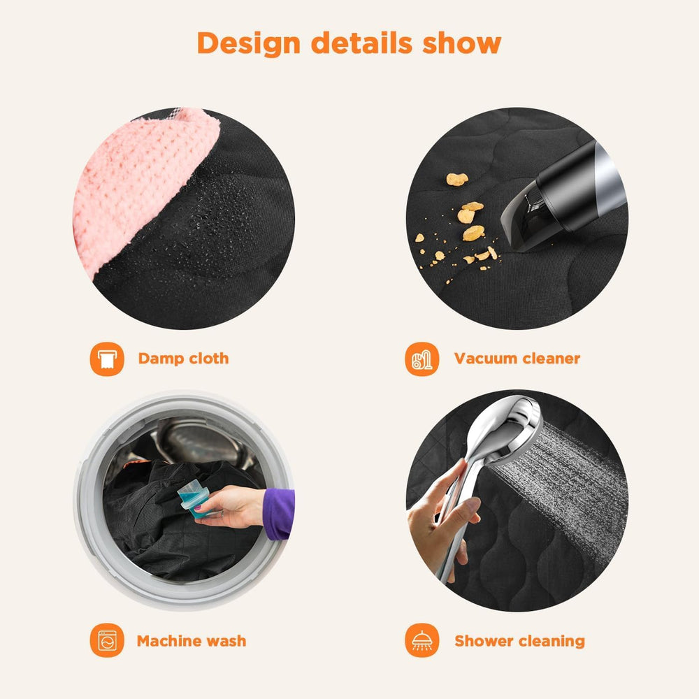 Shodu padded interior adds comfort for pets on long trips.