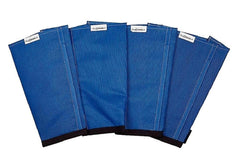 SHOOFLY Horse Leggins blue medium front view shows breathable mesh for leg comfort during rides