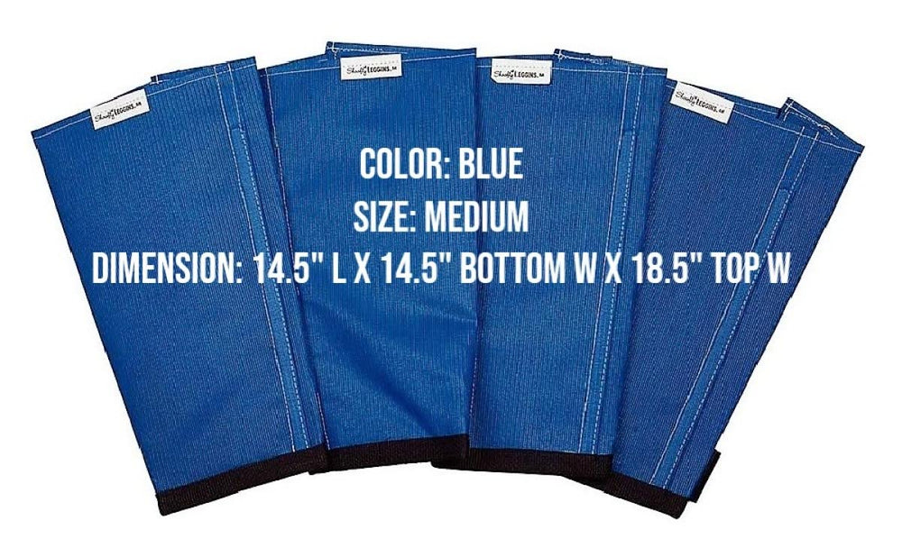 SHOOFLY Horse Leggins blue medium side view left highlights airflow and freedom of movement