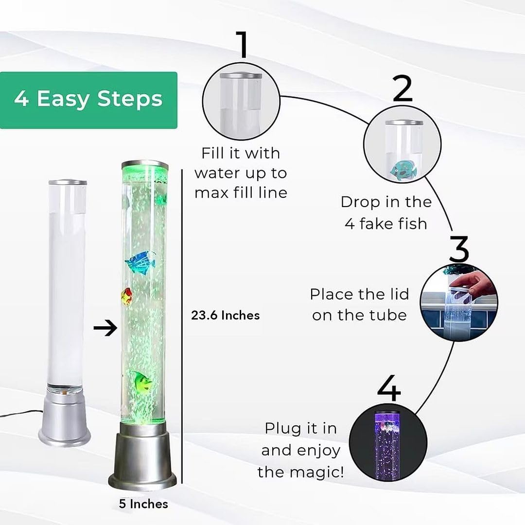 Shop LC Fish Lamp displaying six-color LED options for ambience