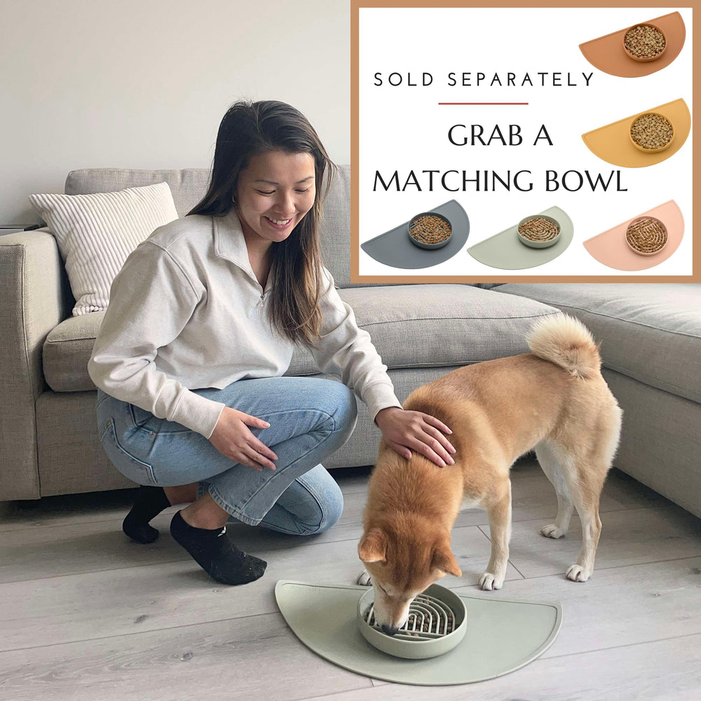 Should We Go sage green bowls fit 7.5 inches on the mat