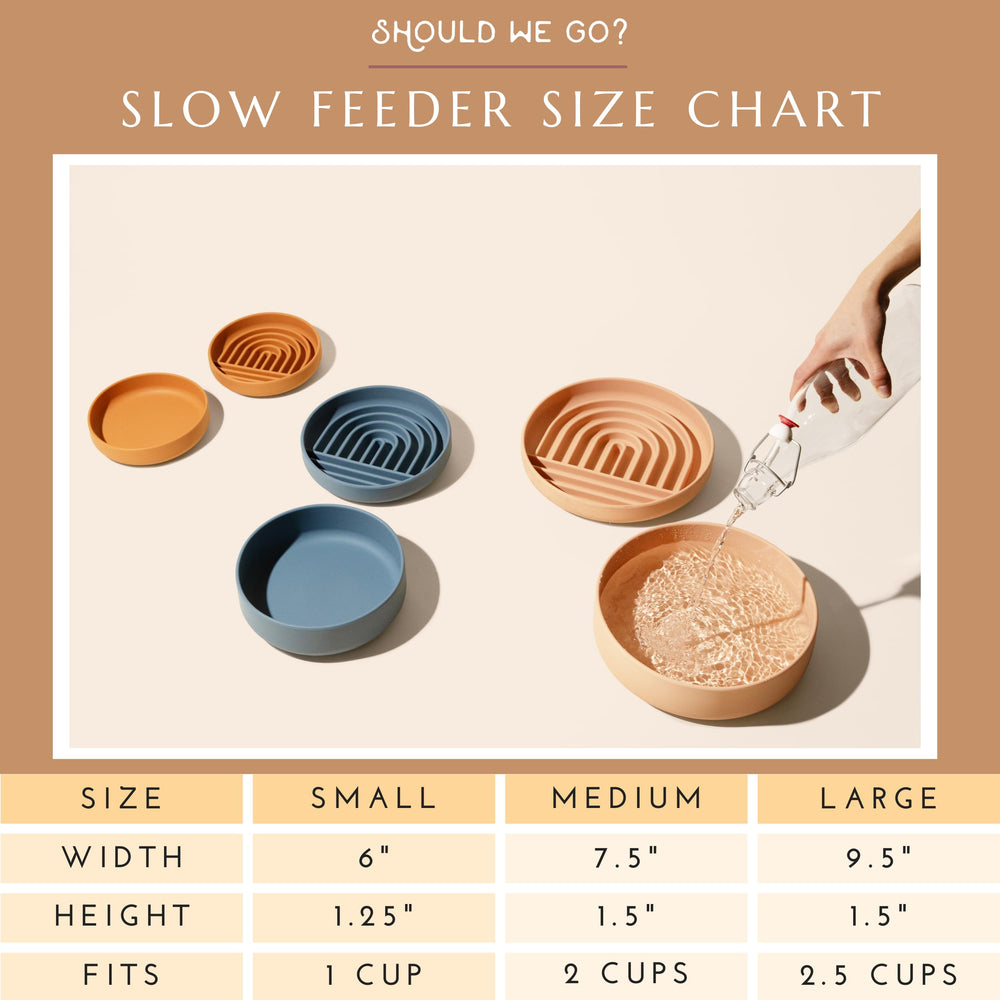 Should We Go? slowdown bowl medium size suits everyday feeding for many breeds.
