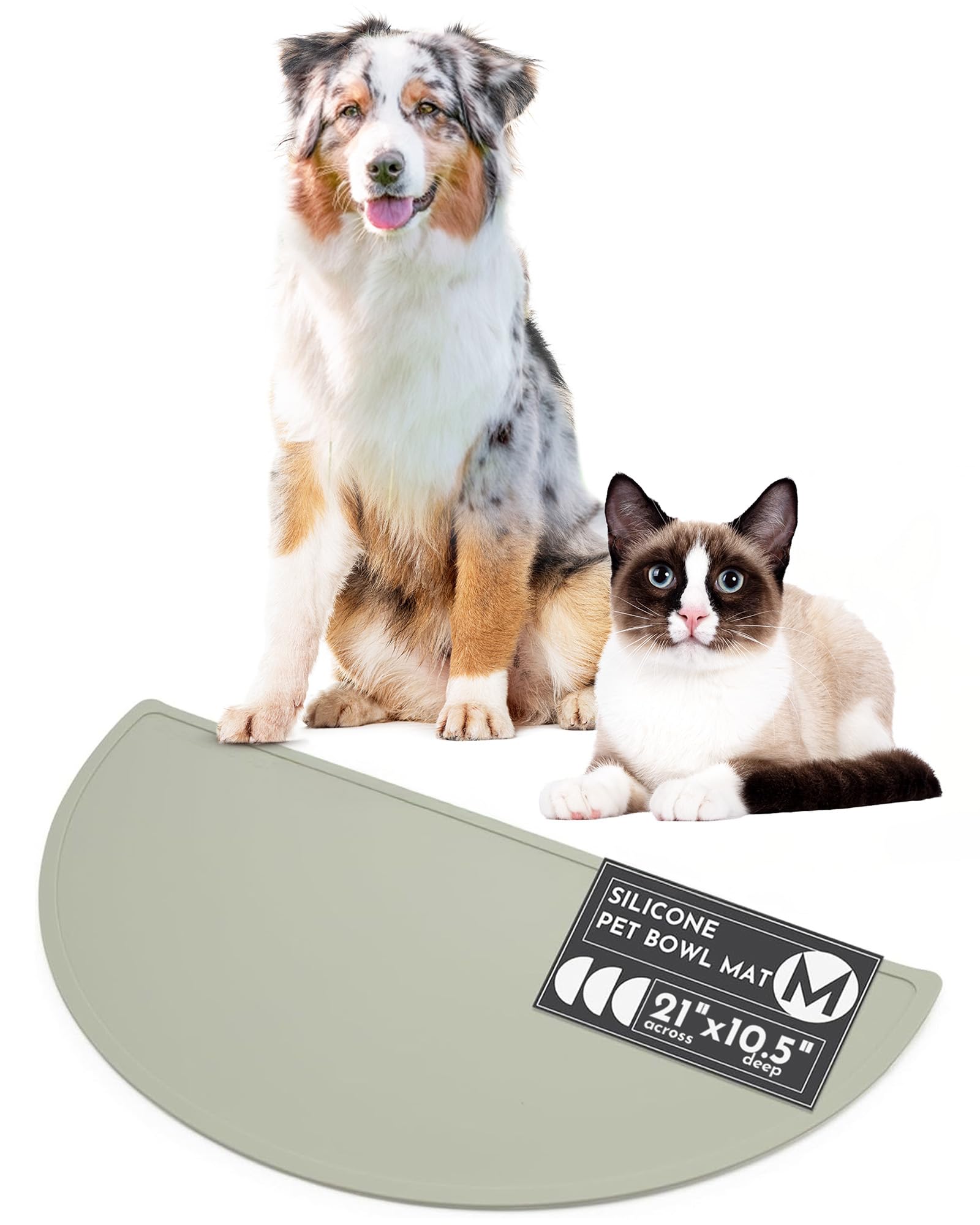 Should We Go waterproof silicone pet food mat 21x10.5 inches catches spills and keeps floors clean