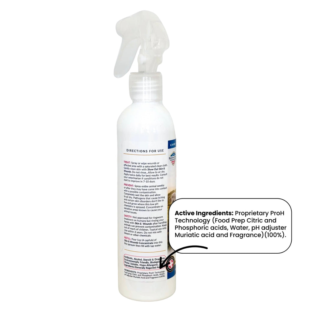 Show Out dog paw image shows soothing skin relief