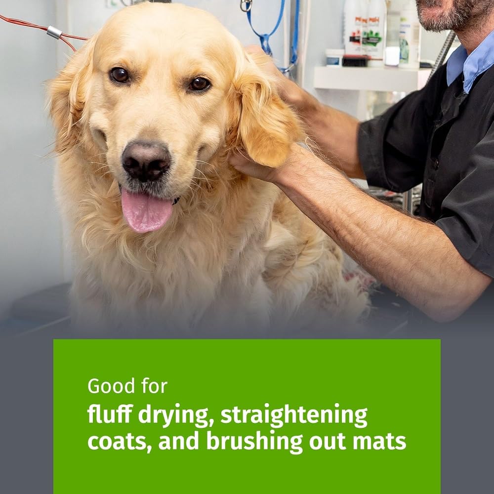 Show Tech Tuffer Than Tangles Slicker Brush comfort-grip handle reduces wrist strain during grooming