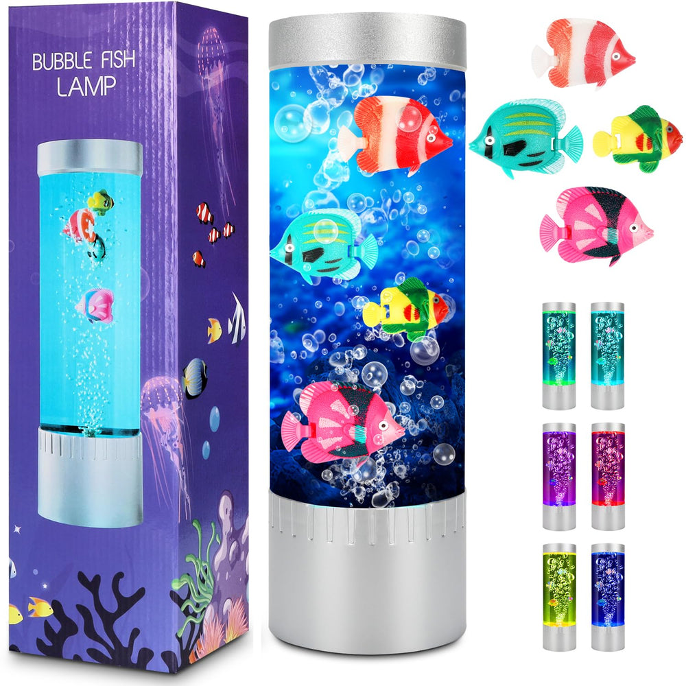 SHTALHST Bubble Fish Lamp closeup shows calming mood enhancement with bubbles