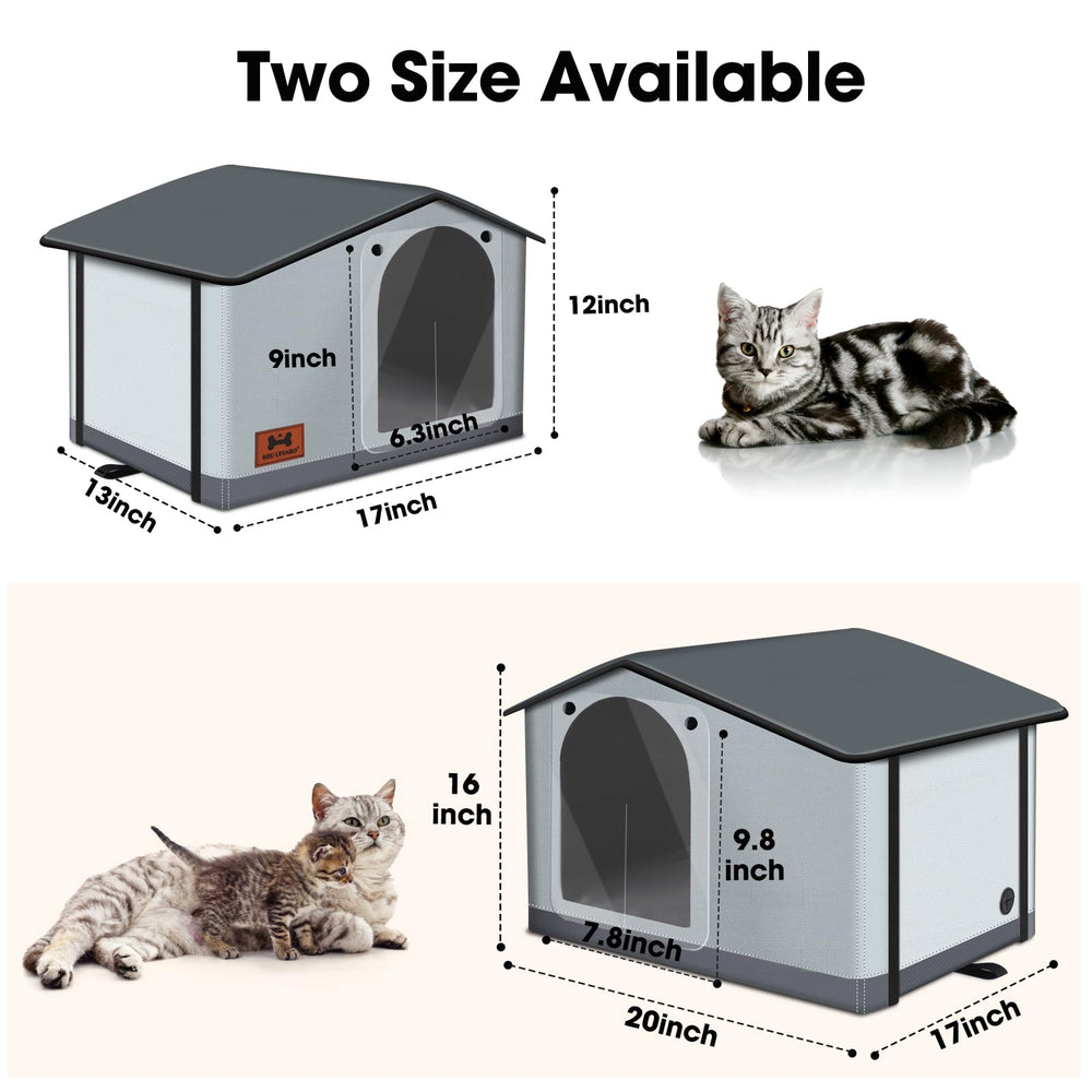 SHU UFANRO insulated heated cat house ample space for large cats