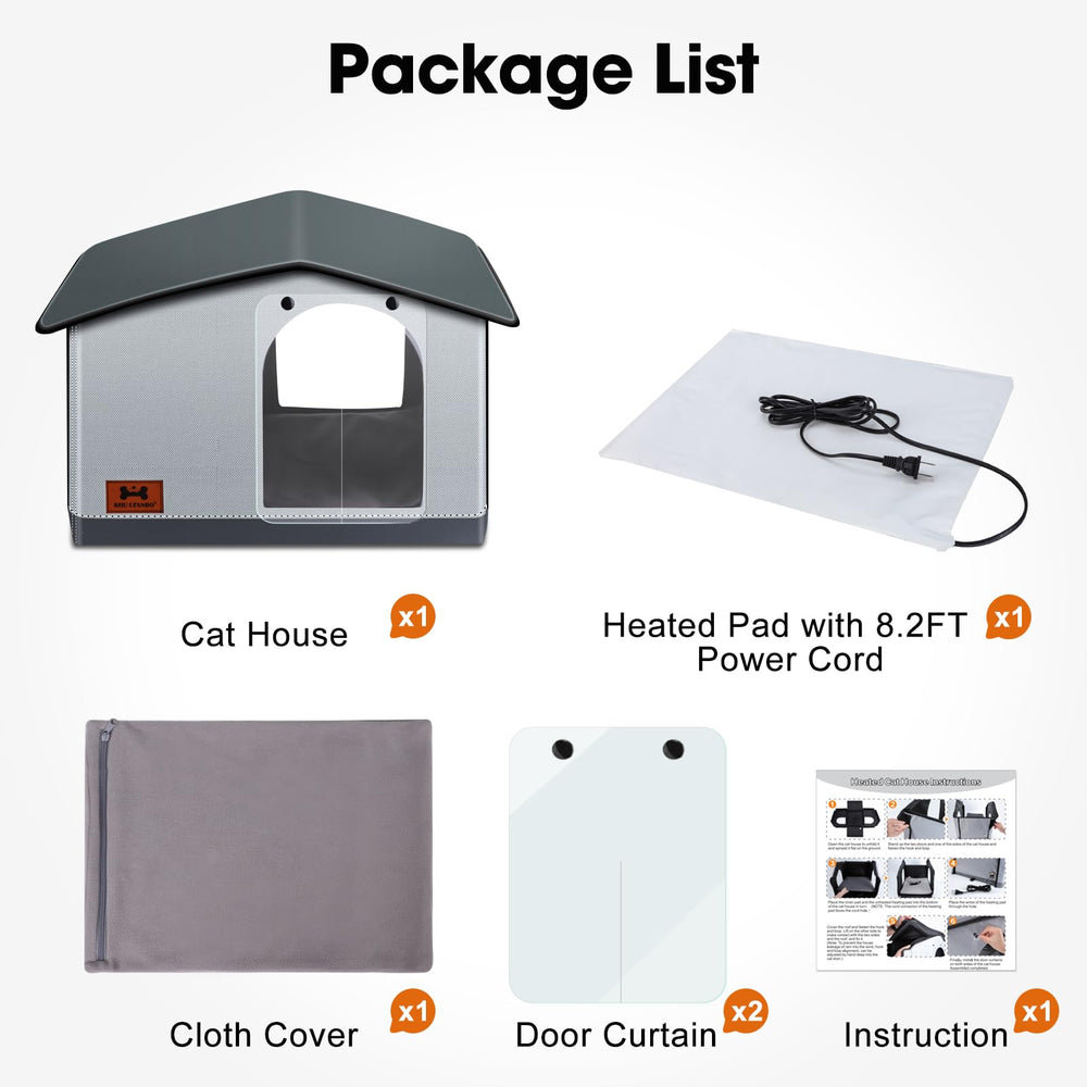SHU UFANRO insulated heated cat house ideal outdoor shelter for feral cats