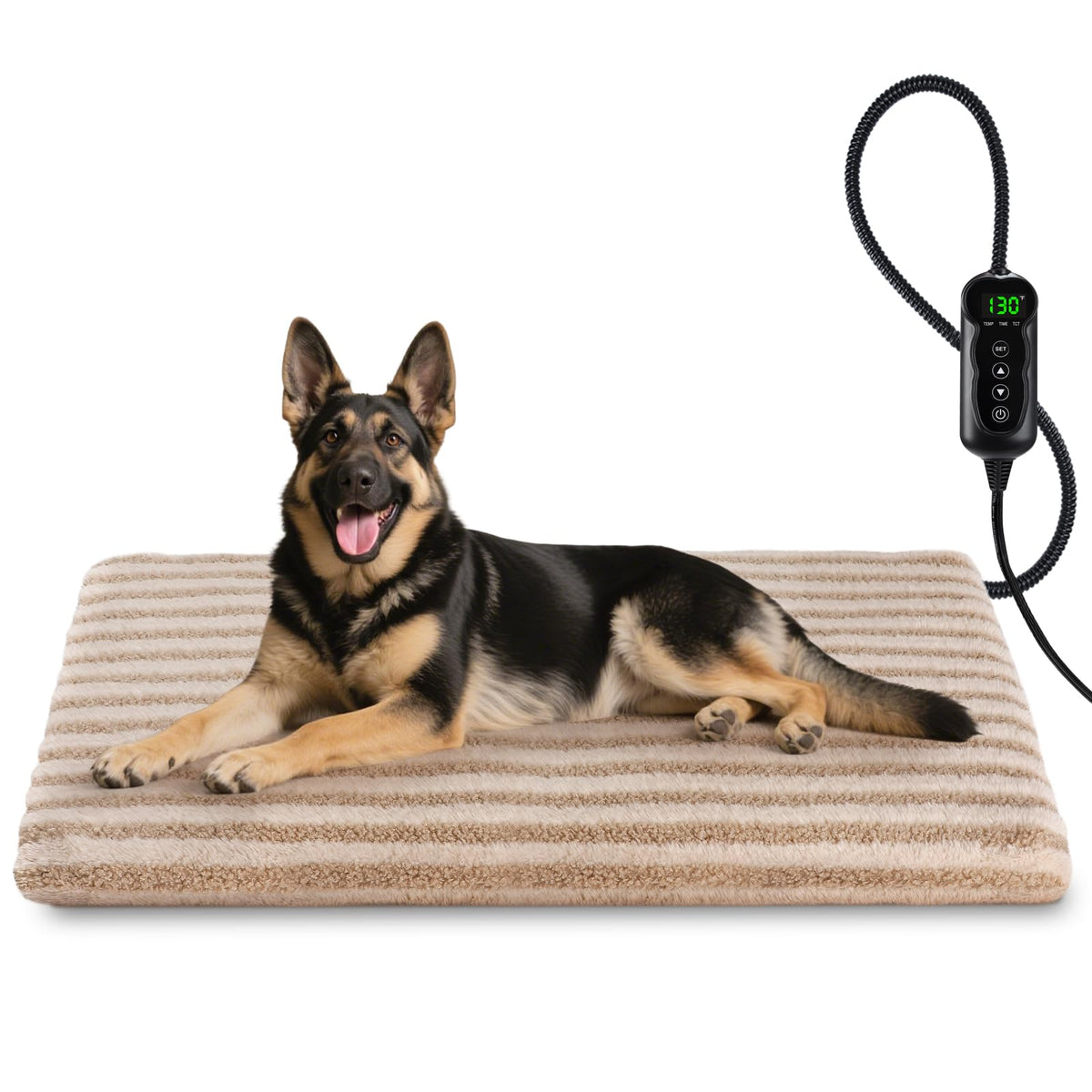 SHU UFANRO large pet heating pad cover in plush fabric for cozy, washable comfort.