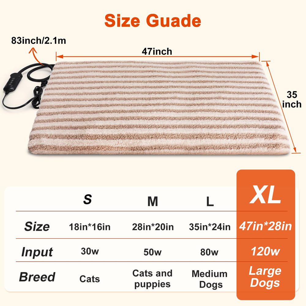SHU UFANRO large pet heating pad washable cover simplifies cleanup.