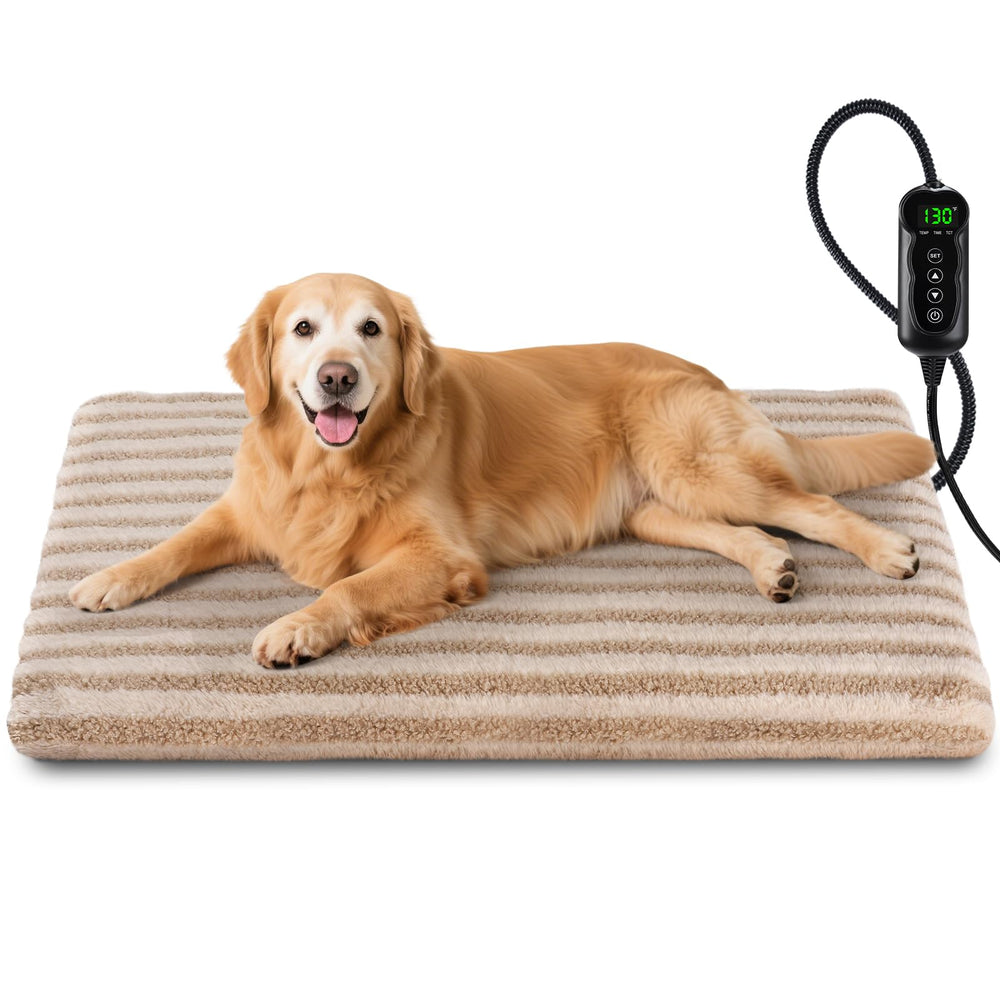 SHU UFANRO pet heating pad soft-cover provides cozy warmth for lounging pets.