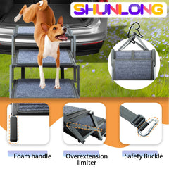 SHUNLONG dog stairs with six steps for indoor or outdoor use.