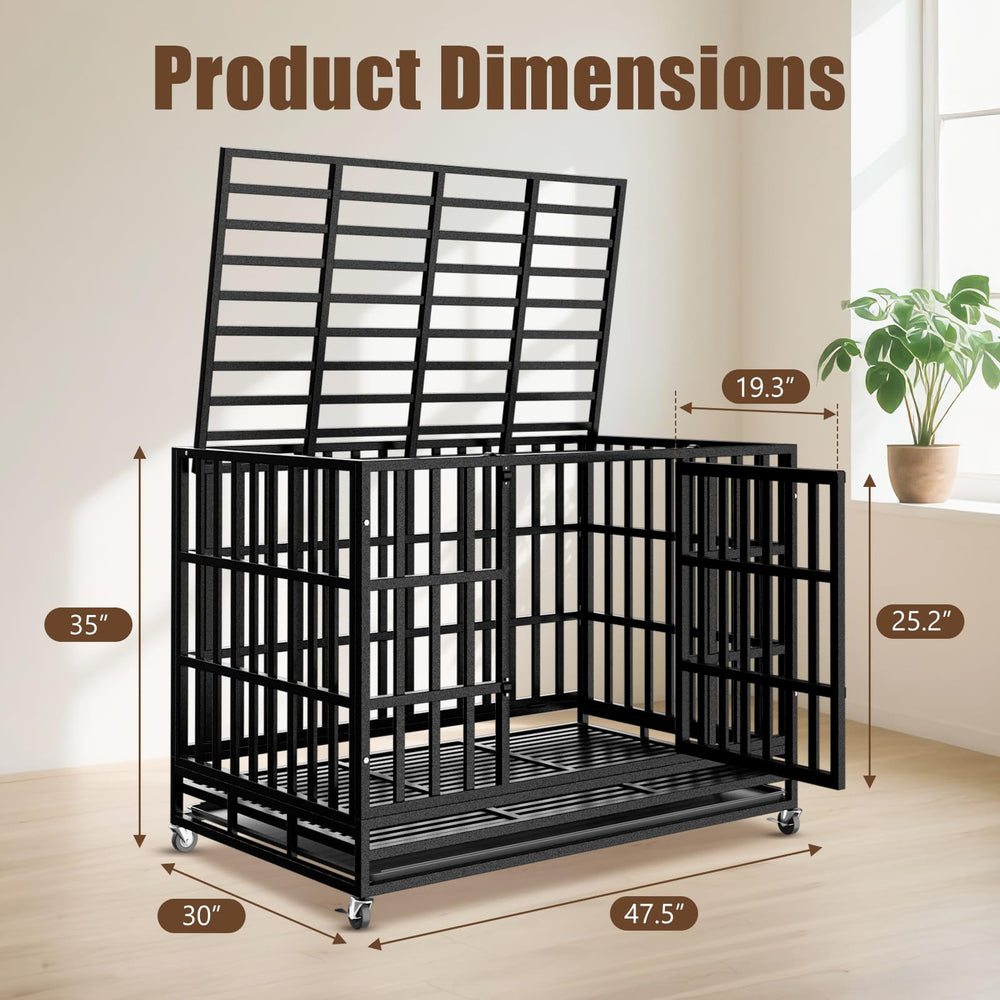 SHUSHIM 20-gauge steel construction delivers lasting durability for big breeds.