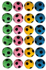 SHUYUE foam soccer ball pink side-view for playful pounces and fetch