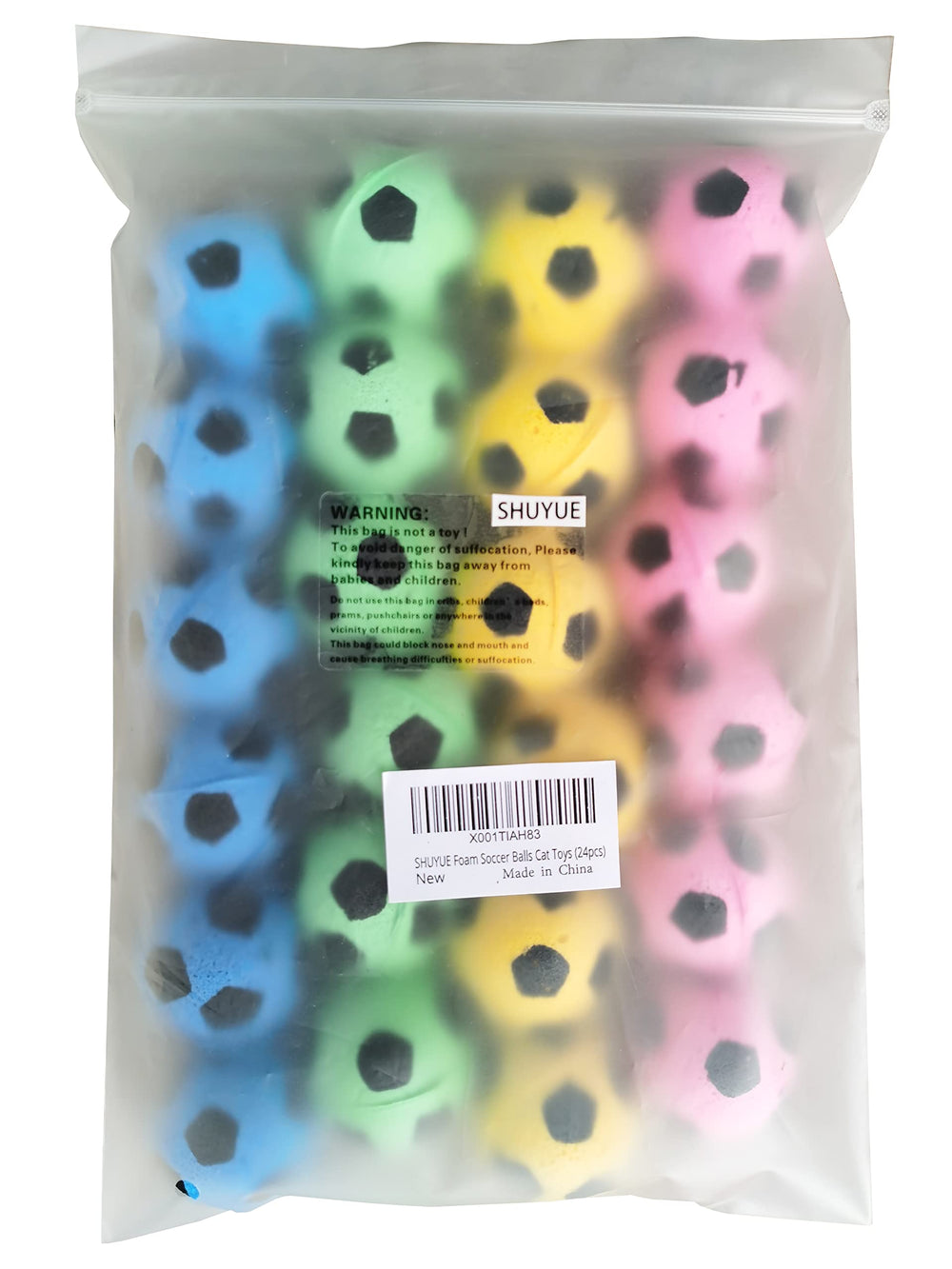 SHUYUE foam soccer ball soft-sponge texture is kitty-safe and lightweight