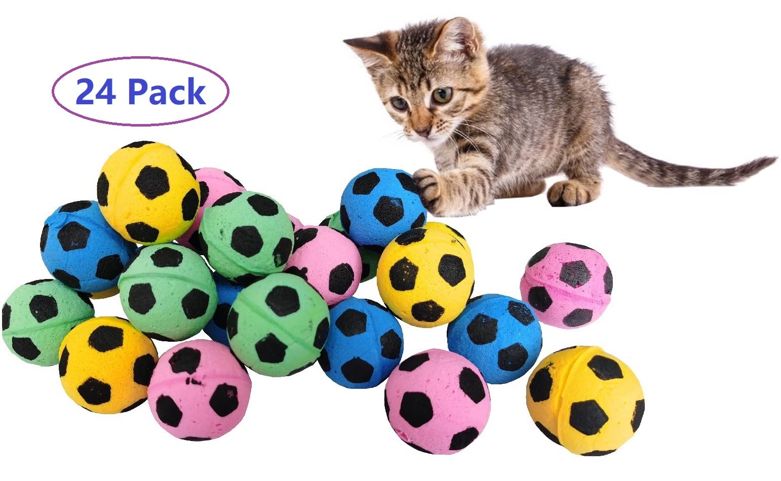 SHUYUE foam soccer ball yellow closeup boosts sensory color play and kitten engagement