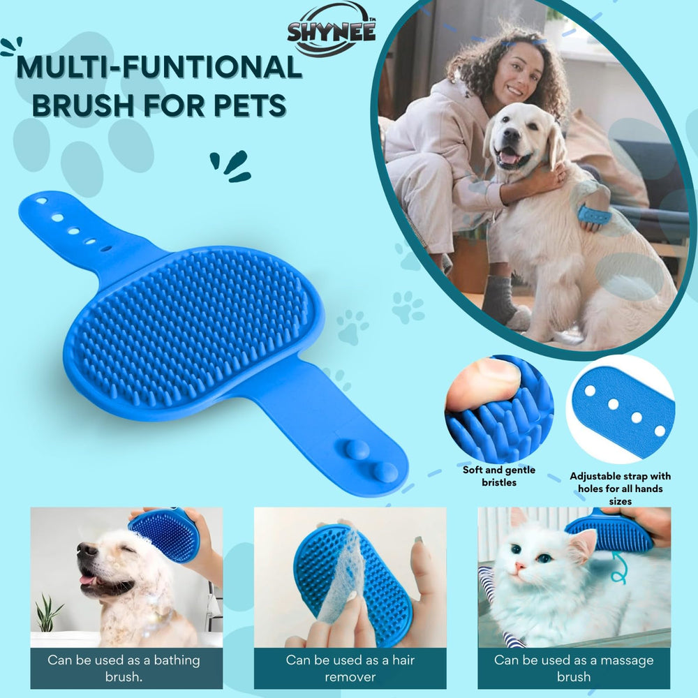 SHYNEE adjustable dog wash brush fitting different hand sizes