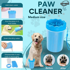 SHYNEE paw cleaner in use removing dirt after walks