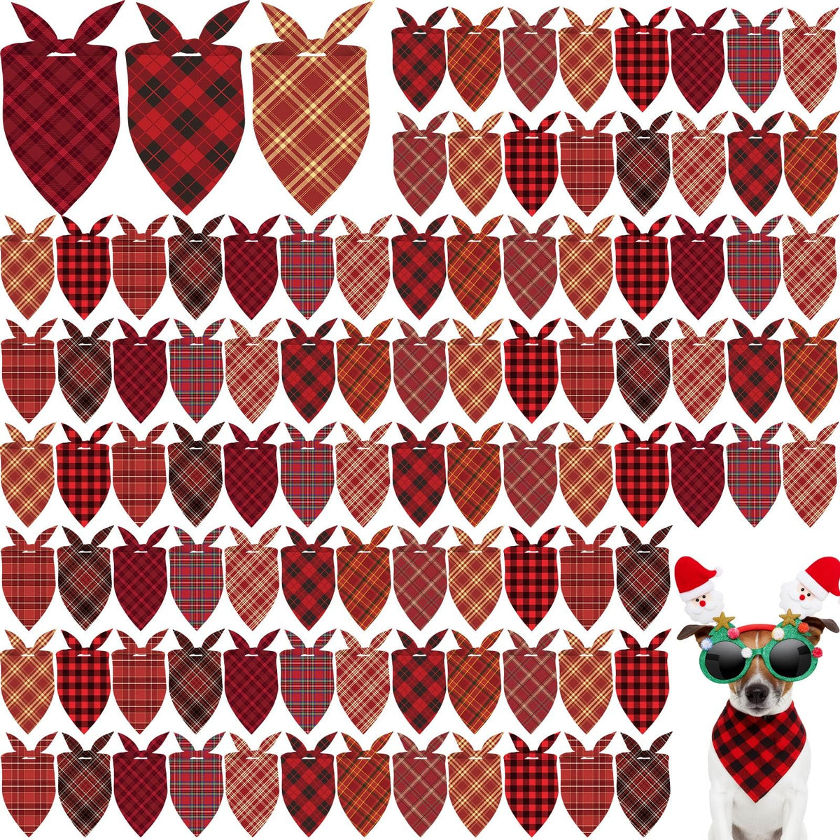 Shyyween Christmas dog bandanas bulk pack collection for festive outfits and shared gifts