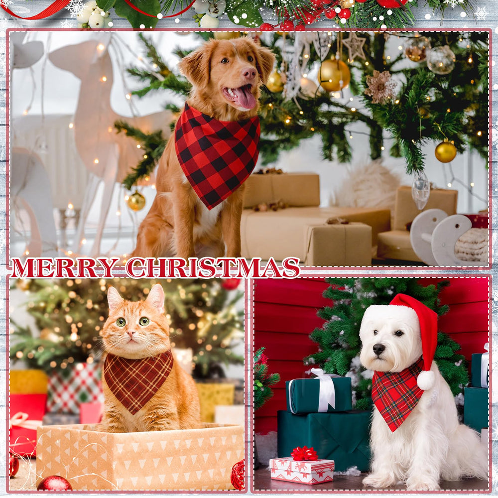 Shyyween Christmas dog bandanas photo props to capture holiday moments