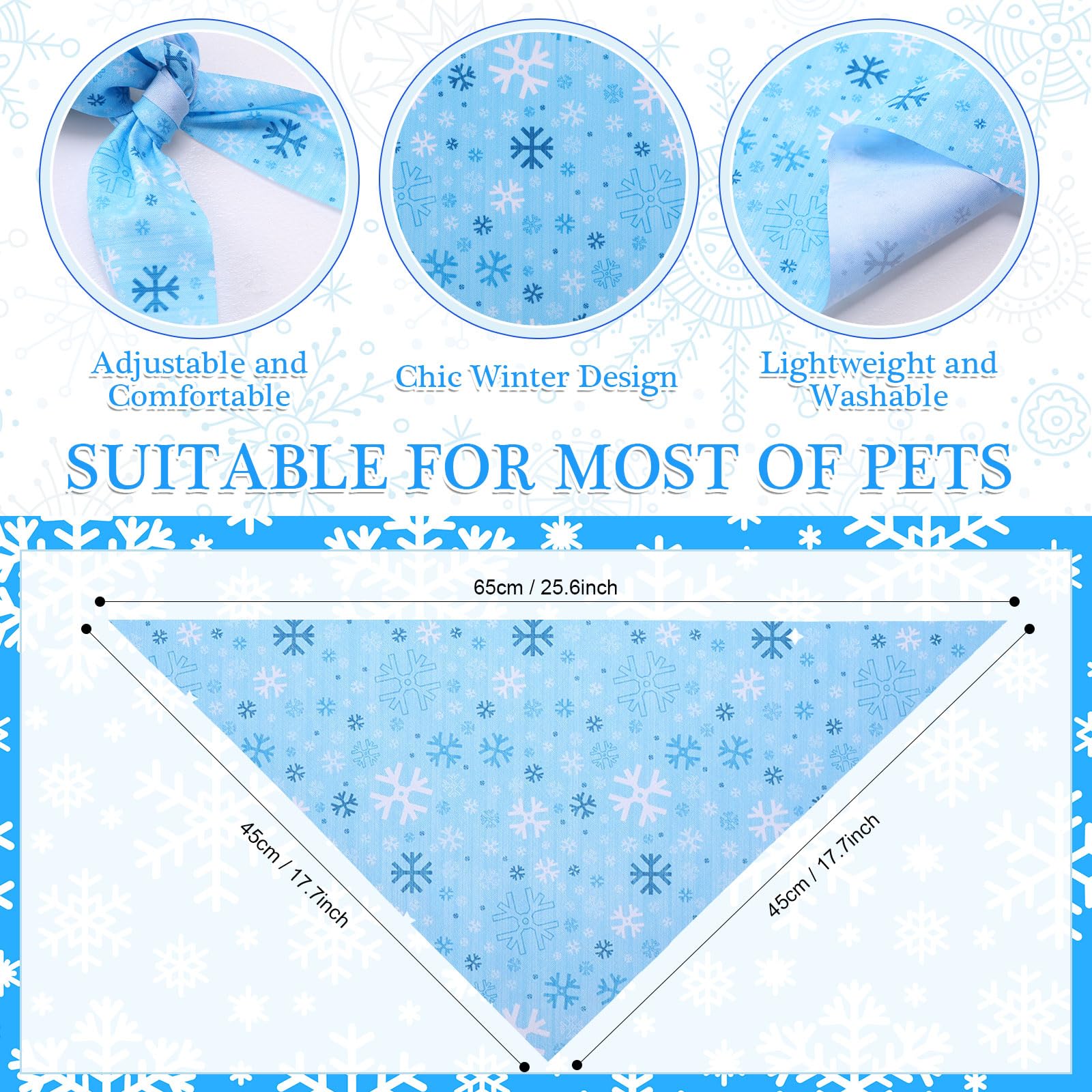 Shyyween penguin design dog bandana with playful winter styling