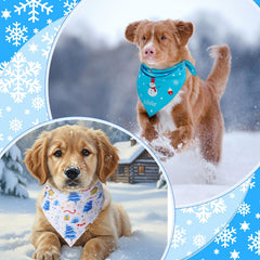 Shyyween snowman design dog bandana for cute holiday photos