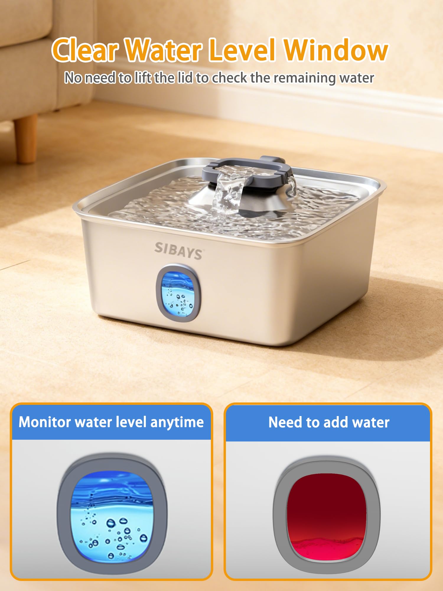 SIBAYS 5-layer filtration system removes hair, residues and odors for clean water