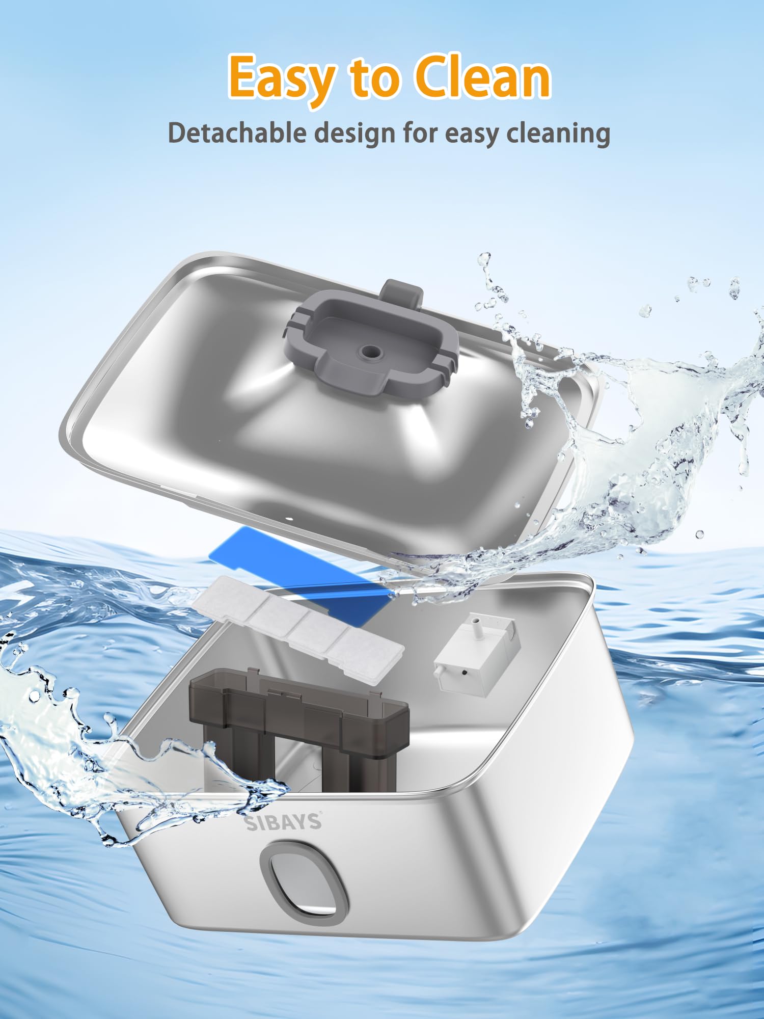 SIBAYS easy-clean design with quick disassembly for maintenance
