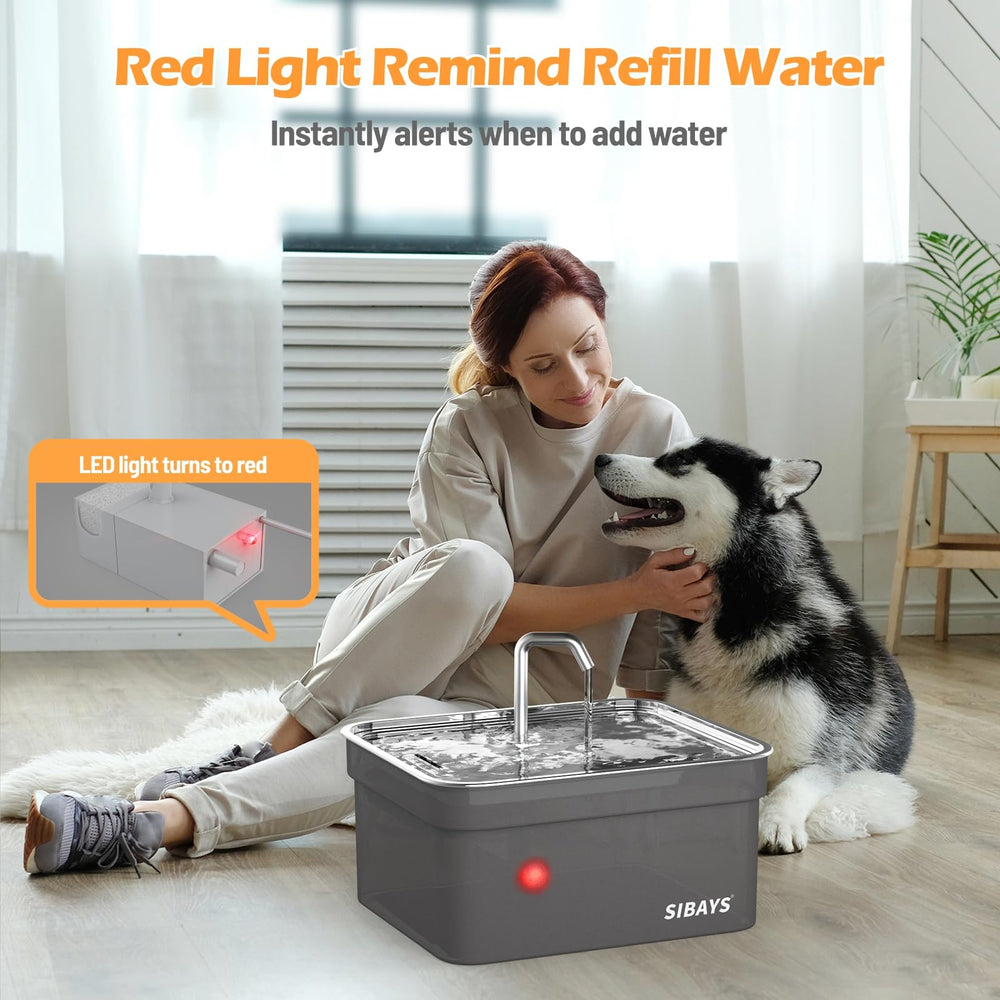 SIBAYS FS70 LED indicator signals low water for timely refills