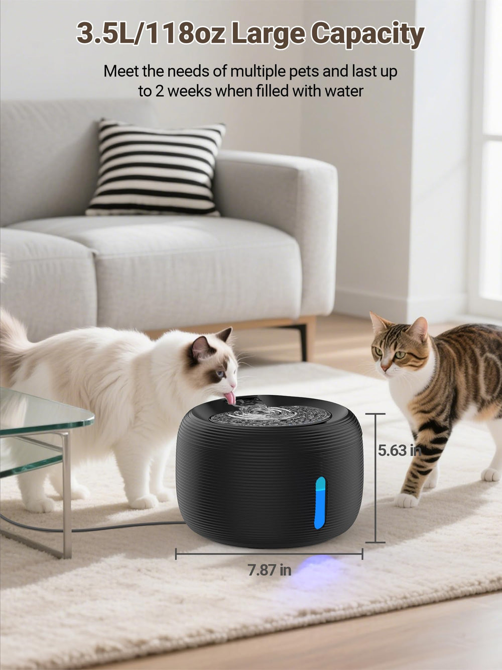 SIBAYS FS77 cat water fountain - easy assembly for quick setup
