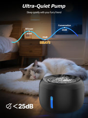 SIBAYS FS77 cat water fountain - filtration system removes debris