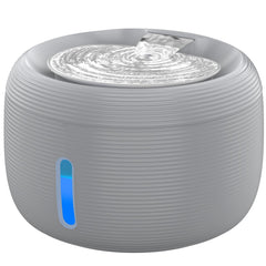 SIBAYS FS77 grey front view showcases large-capacity fountain for multi-pet hydration.