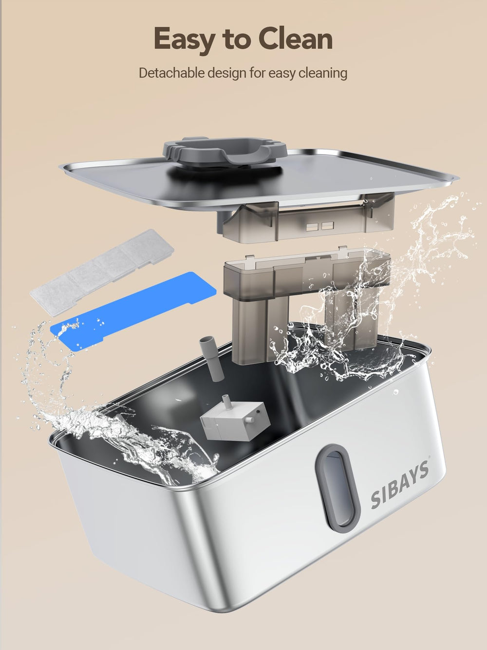 SIBAYS FS78 easy-clean design simplifies disassembly for fast maintenance.