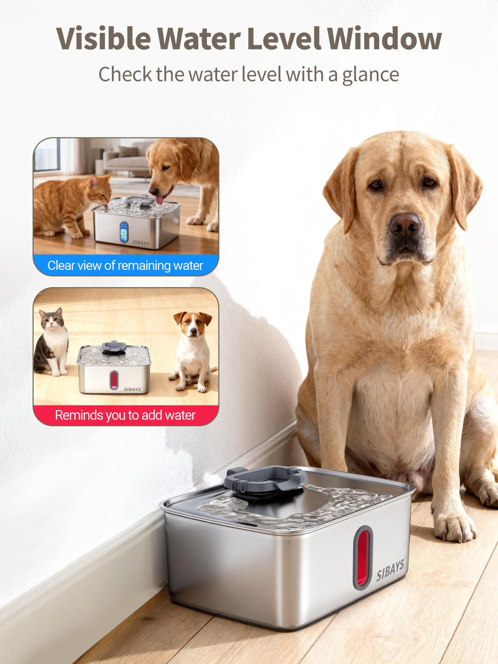 SIBAYS FS78 ultra-quiet pump keeps nights peaceful around pets.