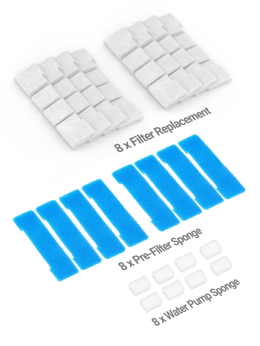 SIBAYS PP cotton filters show dual-layer filtration for clearer water.
