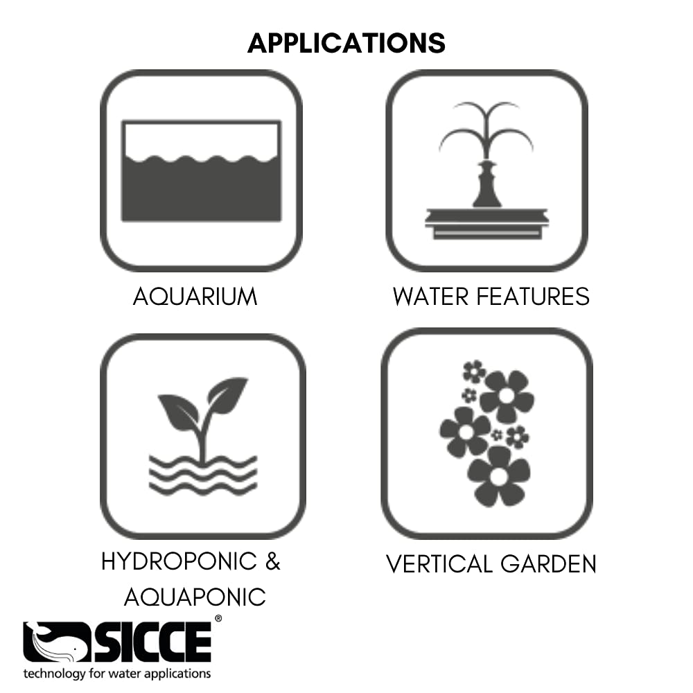 Sicce MICRA includes filtering pad and stainless steel shaft for durability