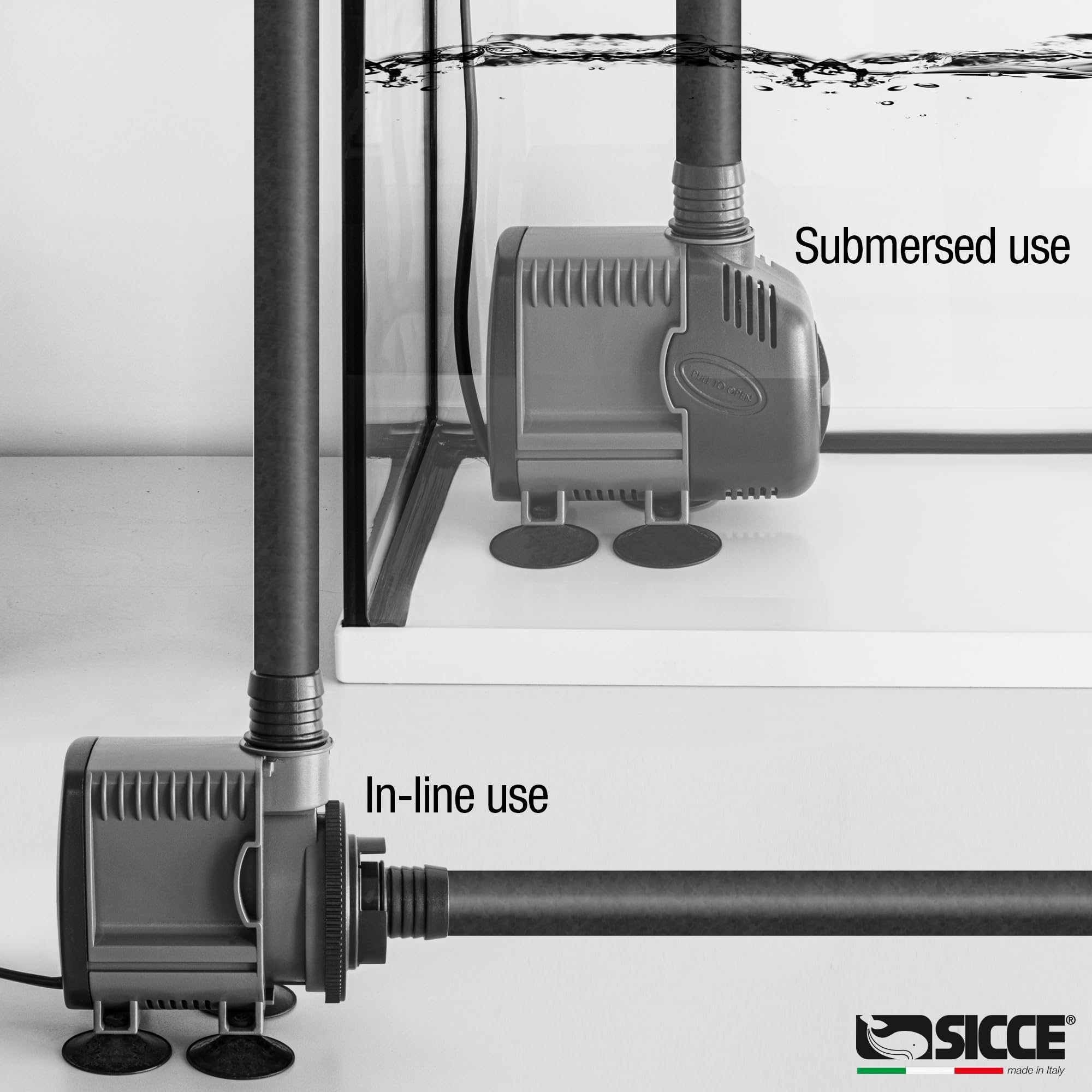 Sicce Syncra Silent 3.0 installed in pond provides reliable circulation with silent operation.