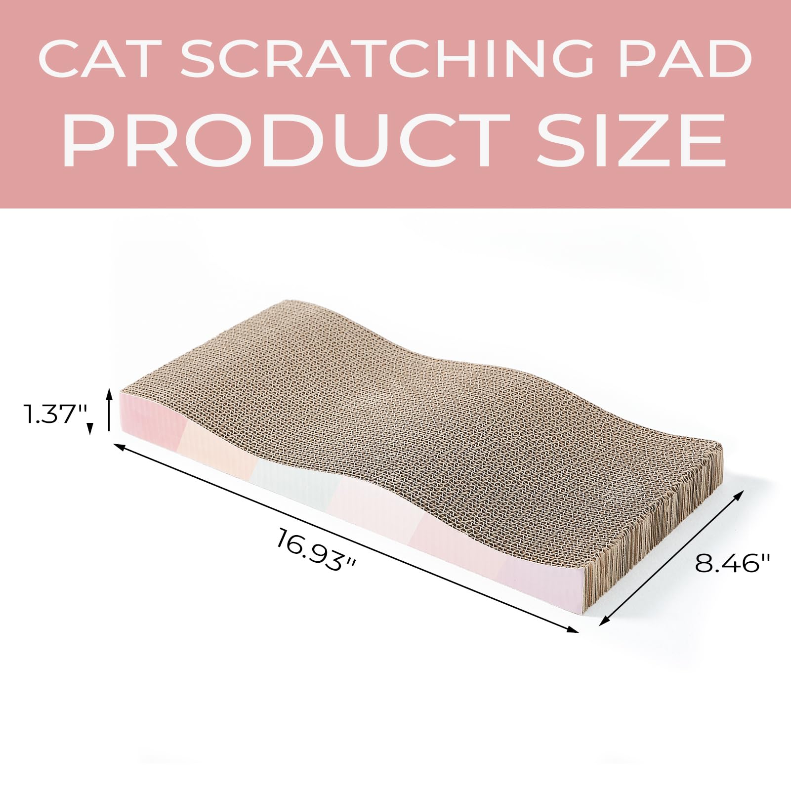 SIDAZON curved-wave design scratching pad close-up showing comfortable curve for lounging and scratching.