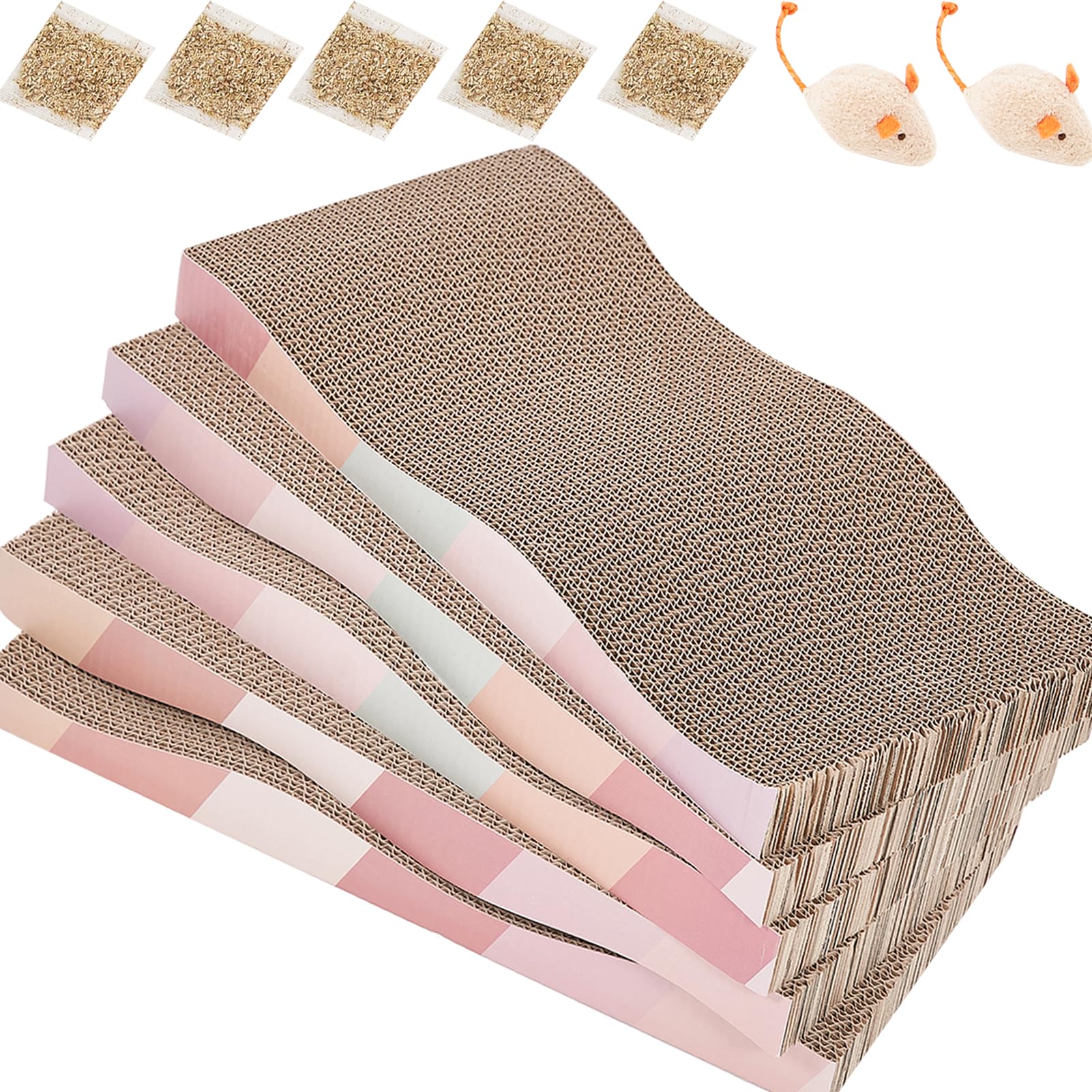 SIDAZON scratching pads in use in living room protecting furniture.