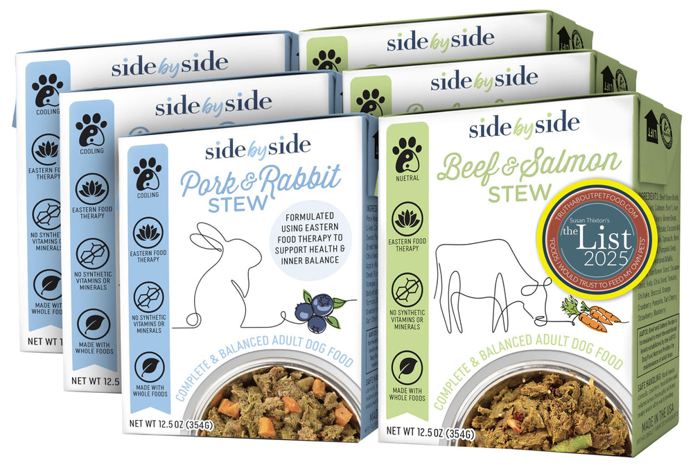 Side by Side Pork & Rabbit Stew bowl with wholesome ingredients and rich aroma for hydration and vitality