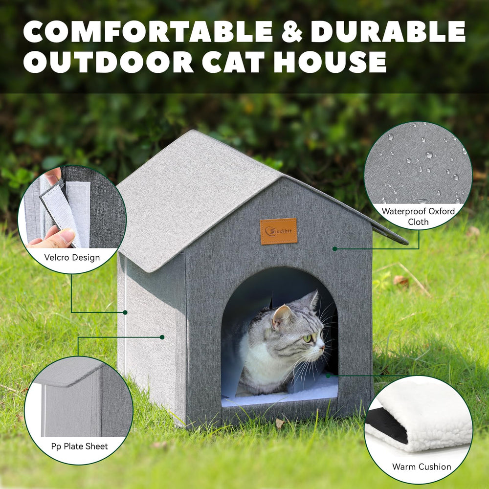 Siedihit cat house entrance 8x9 demonstrates easy access for cats and small pets