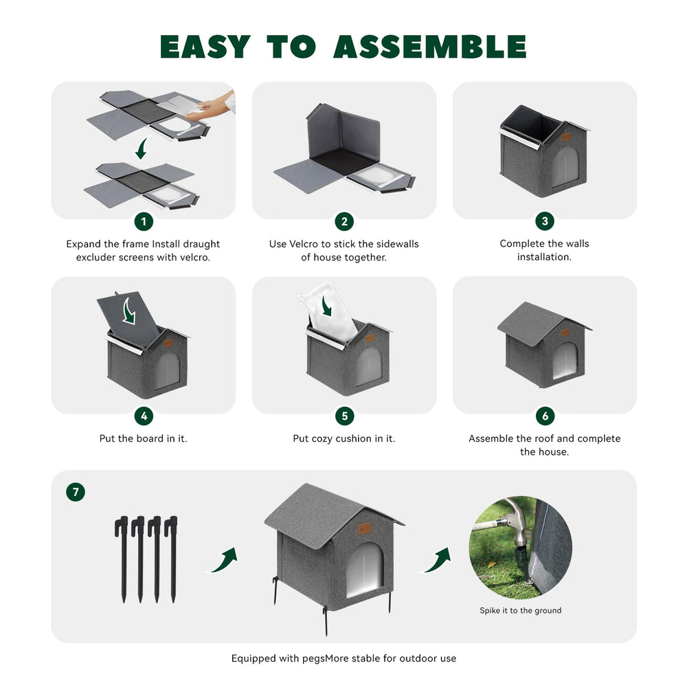 Siedihit collapsible design with Velcro closures makes setup and cleaning quick