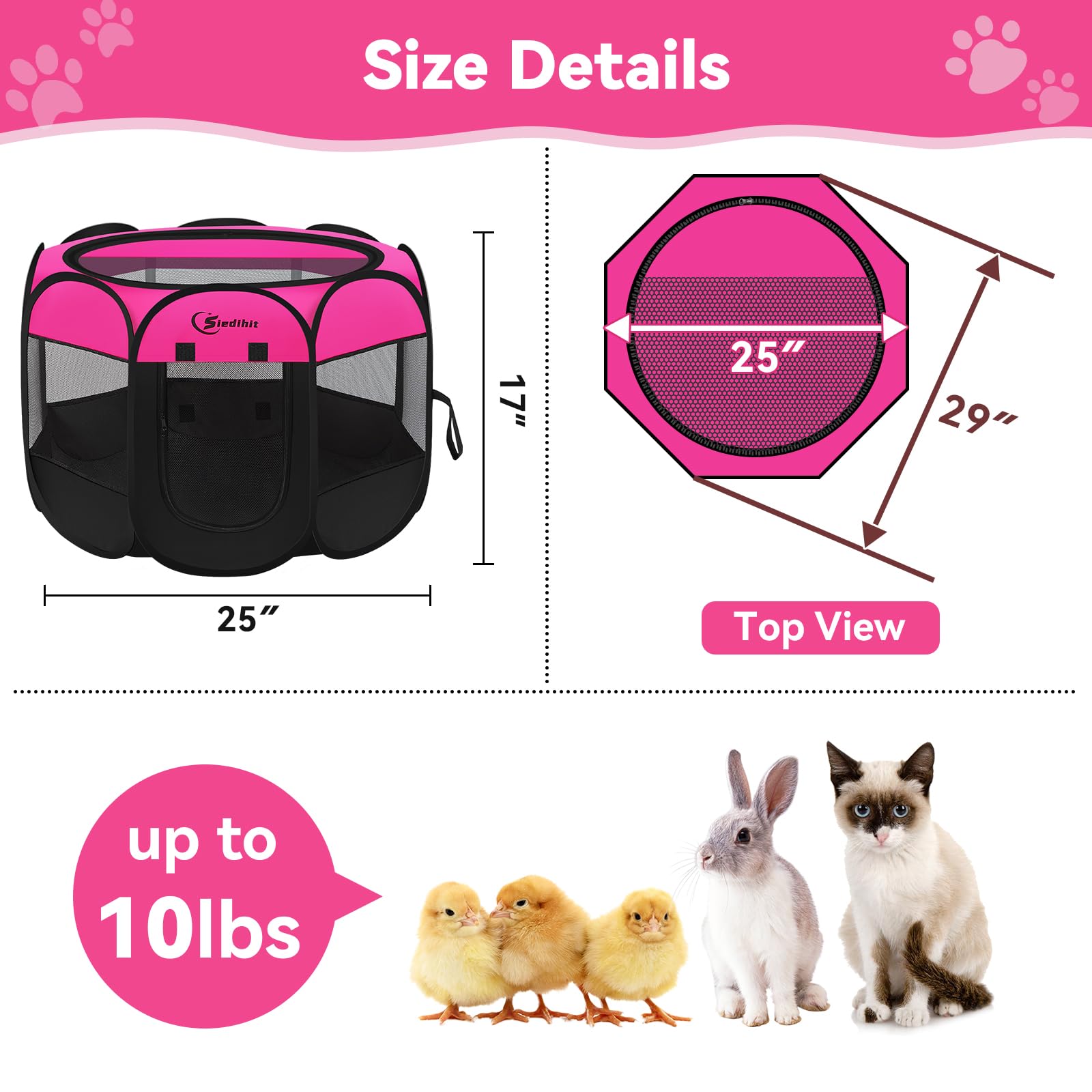 Siedihit included carrying case makes transport simple.