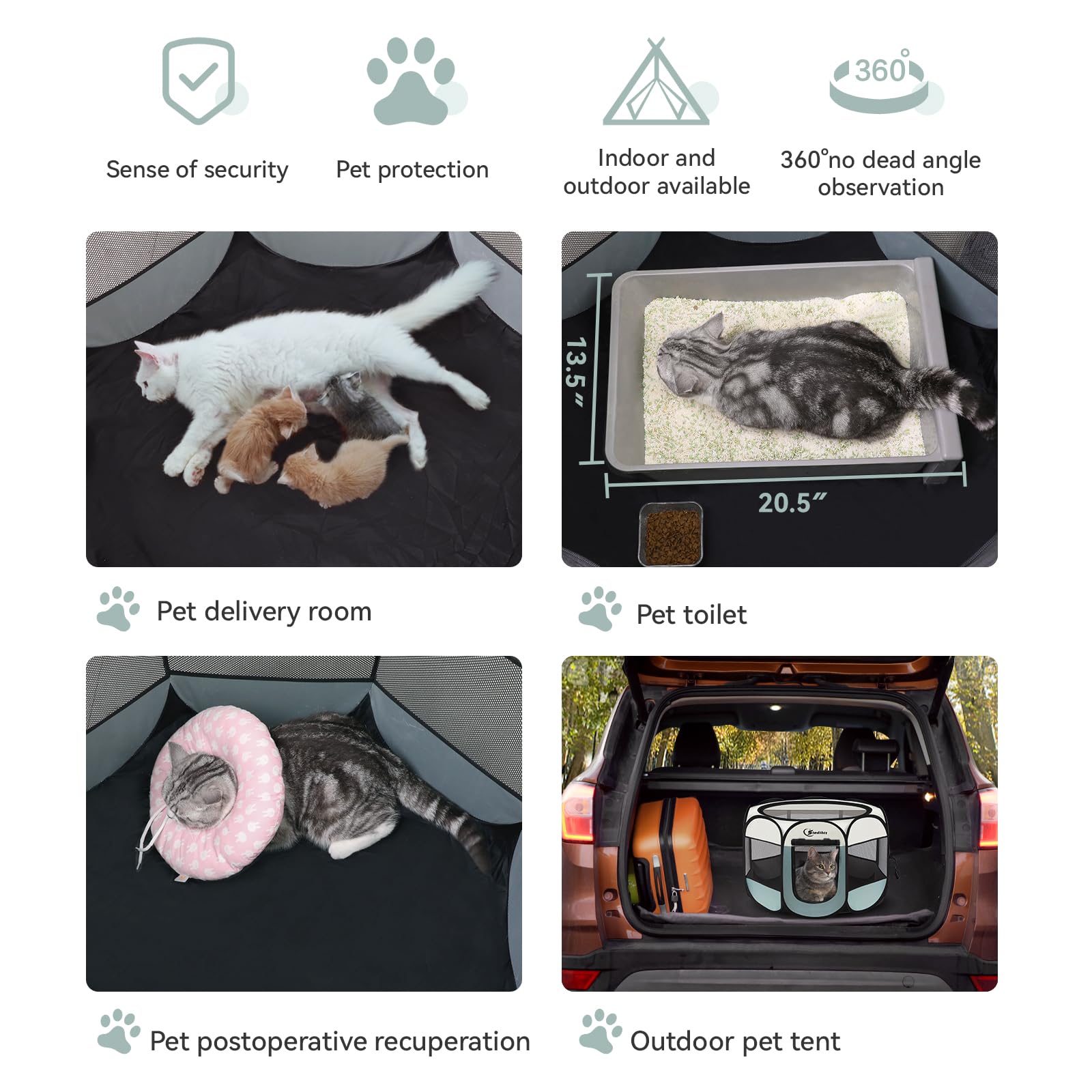 Siedihit dog playpen is easy to clean with wipe or wash