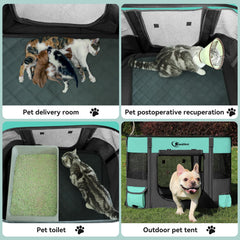 Siedihit dog playpen outdoors setup for safe play in nature.