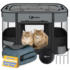 Siedihit dog playpen shows safe, durable material for long-lasting pet enclosure.